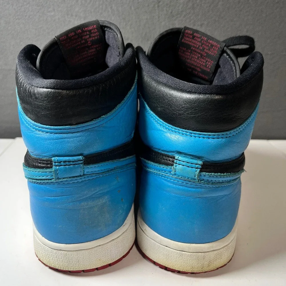 Nike Air Jordan 1 Retro High OG NC to Chi Black Red Blue Size 9 Mens